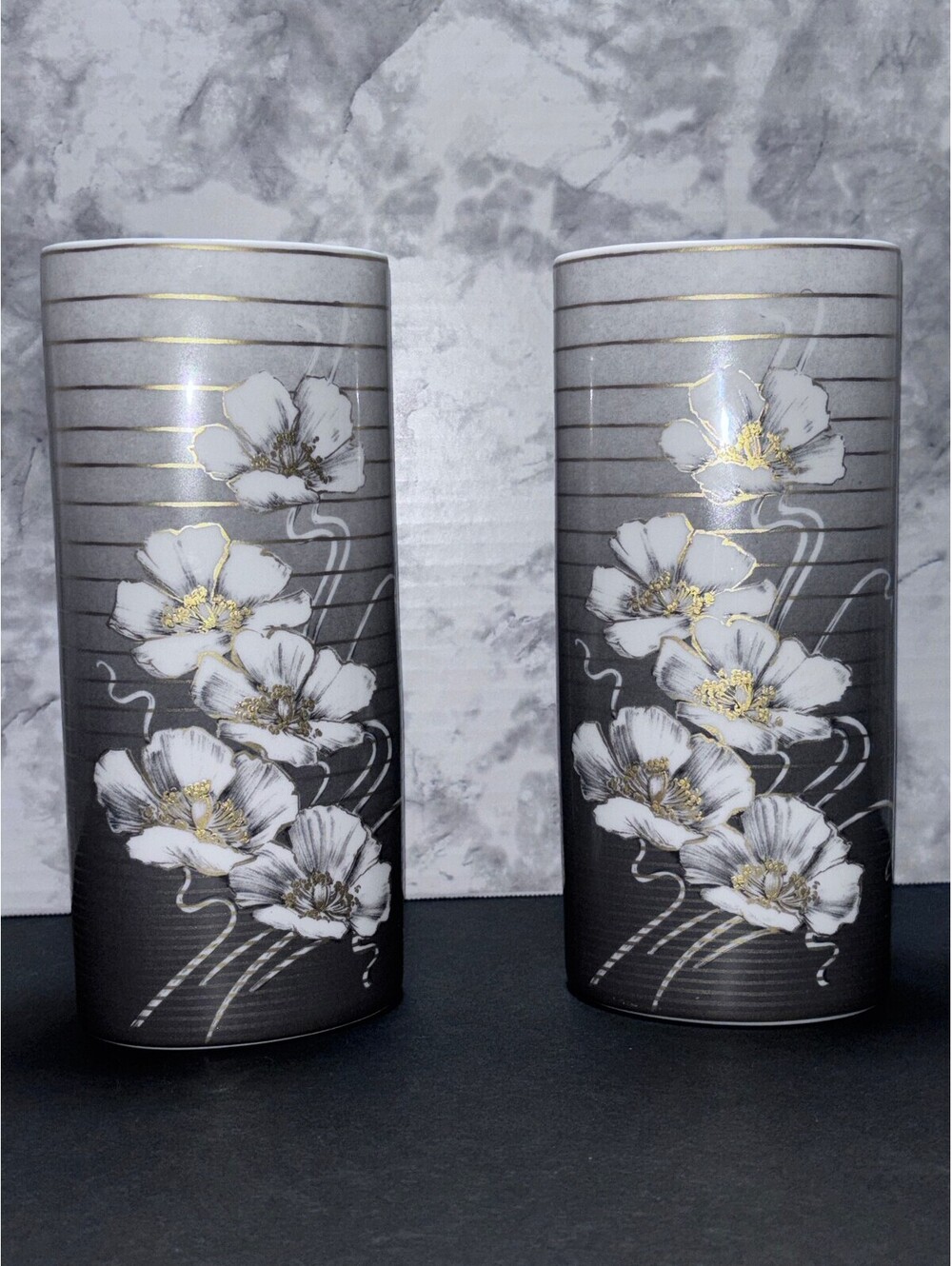 Vintage AK Kaiser Germany Porcelain Vase Esther Pattern Kurt Nossek Shape 48